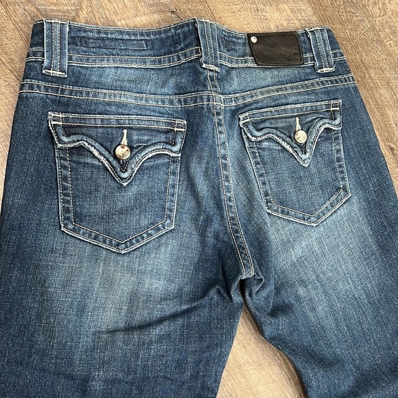 VIGOSS Crop Capris Denim Blue Jean bottoms - Picture 3 of 12